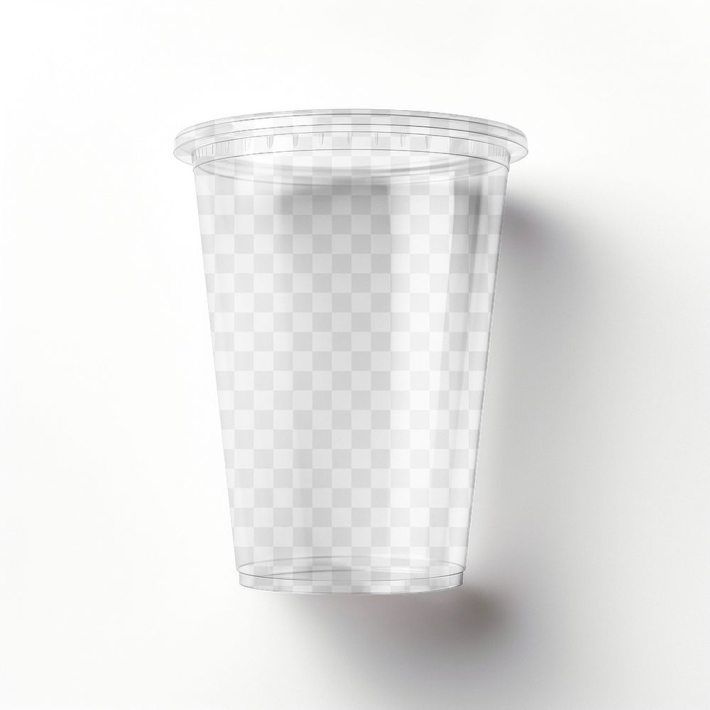 Plastic cup png mockup, transparent design