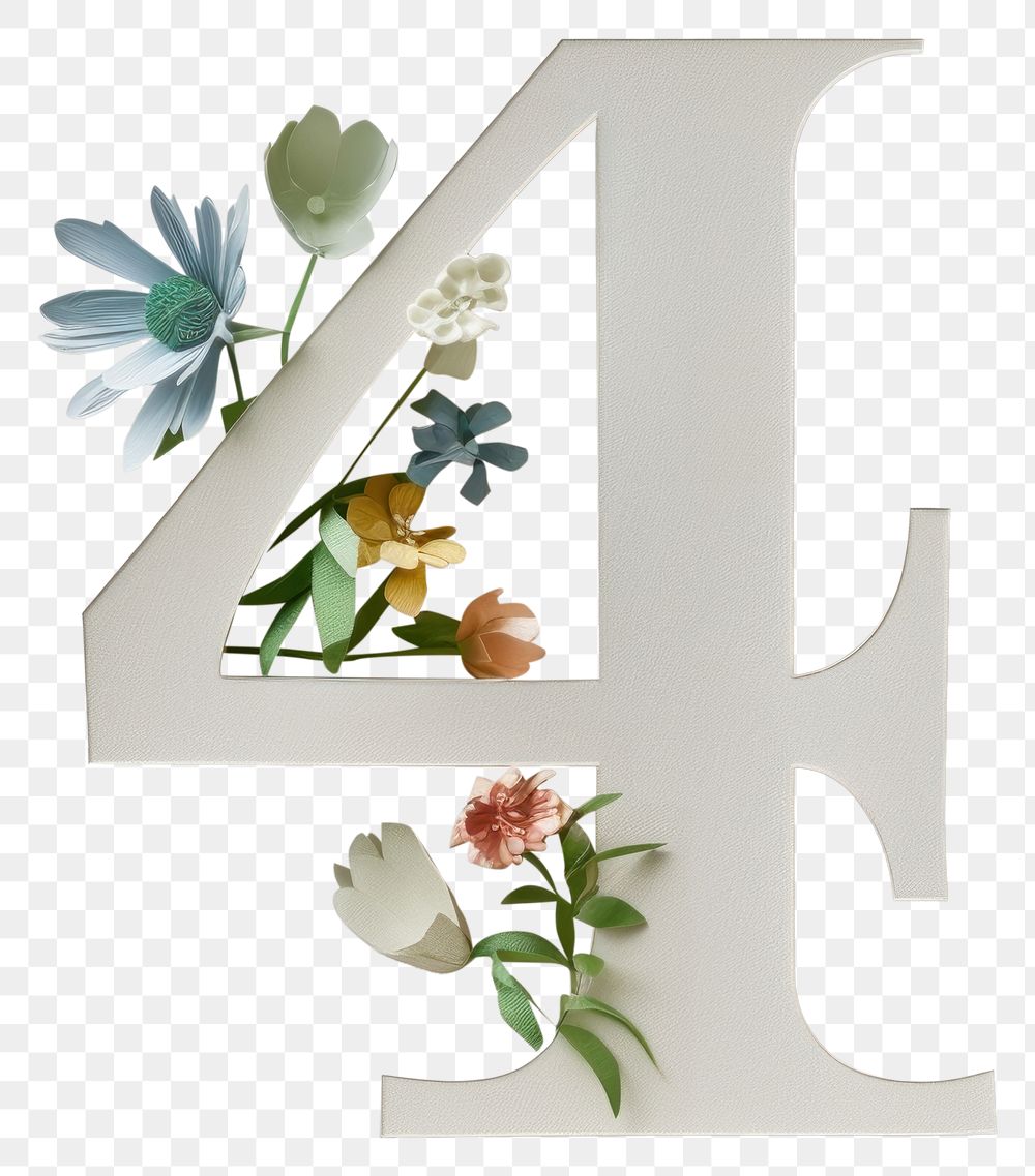 PNG Plant flower number symbol.