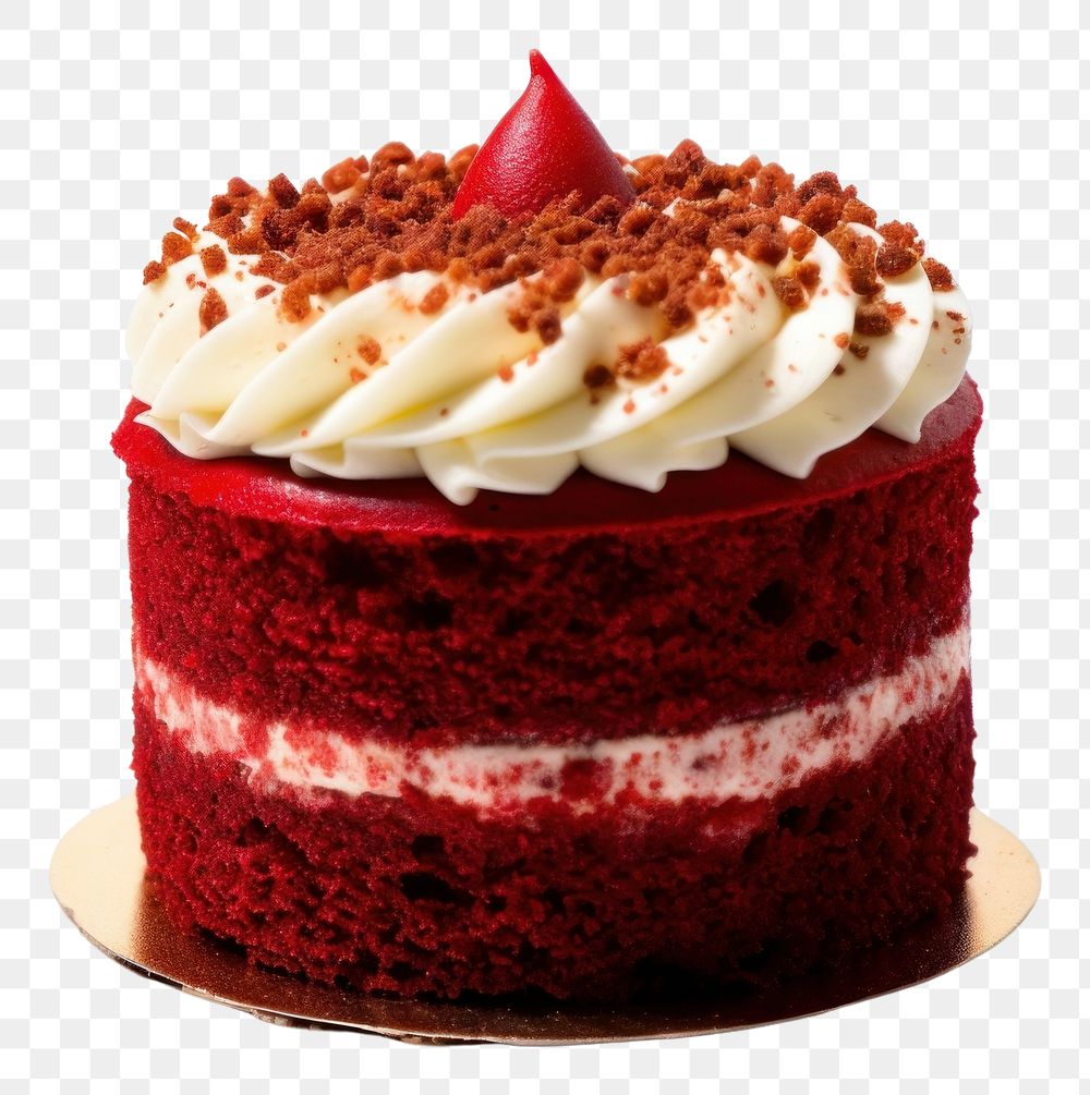 PNG  Red velvet cake mini dessert cupcake cream.