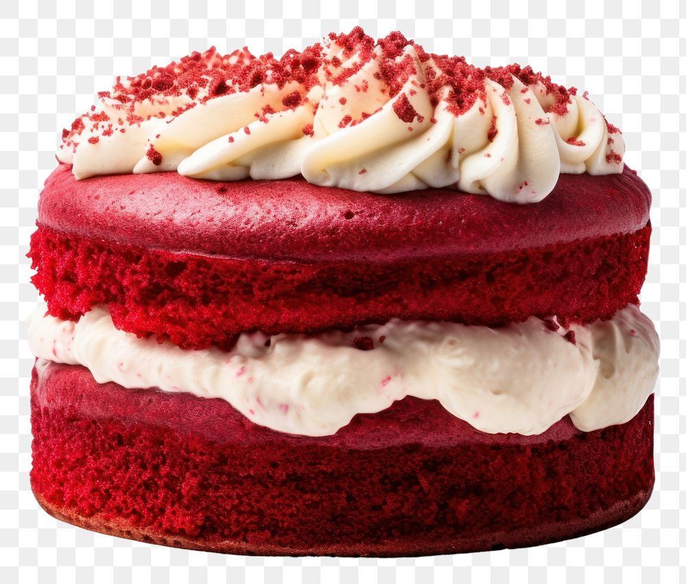 PNG  Red velvet cake dessert cream food.