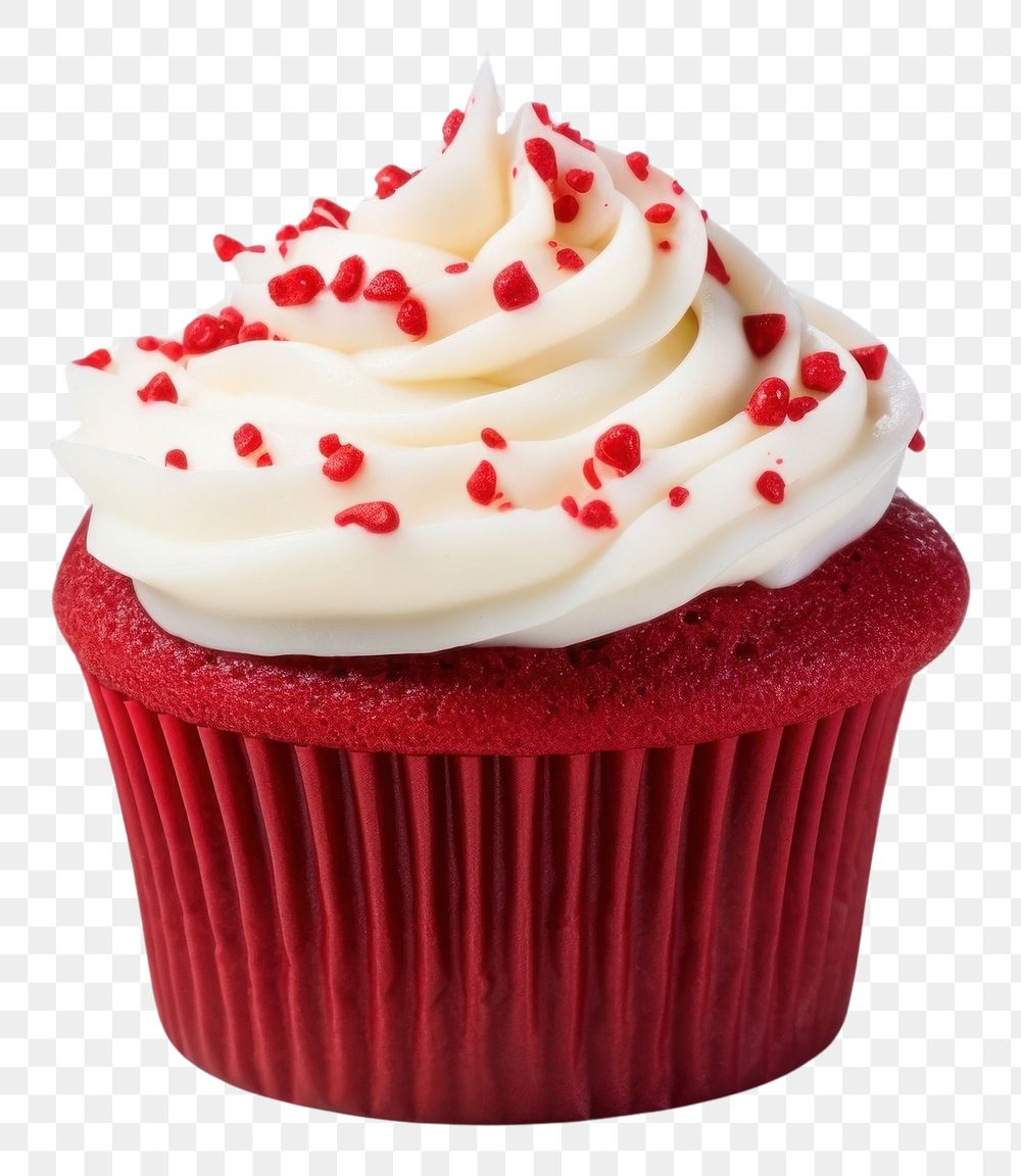 PNG  Red velvet cup cake cupcake dessert cream.
