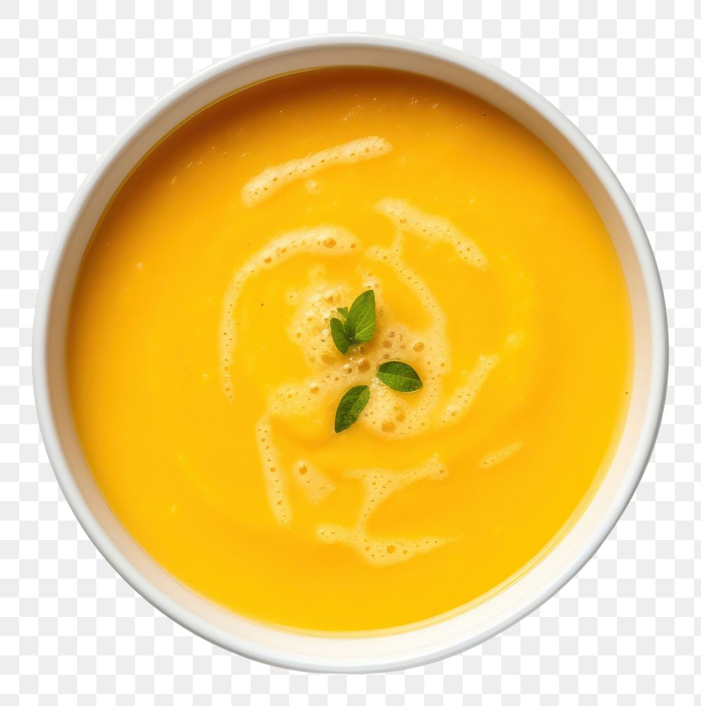 PNG  Pumpkin soup in cup food bowl dish.