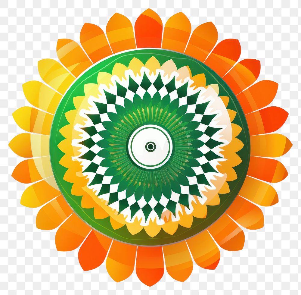 PNG Absract Graphic Element of minimal mandala graphics pattern yellow.