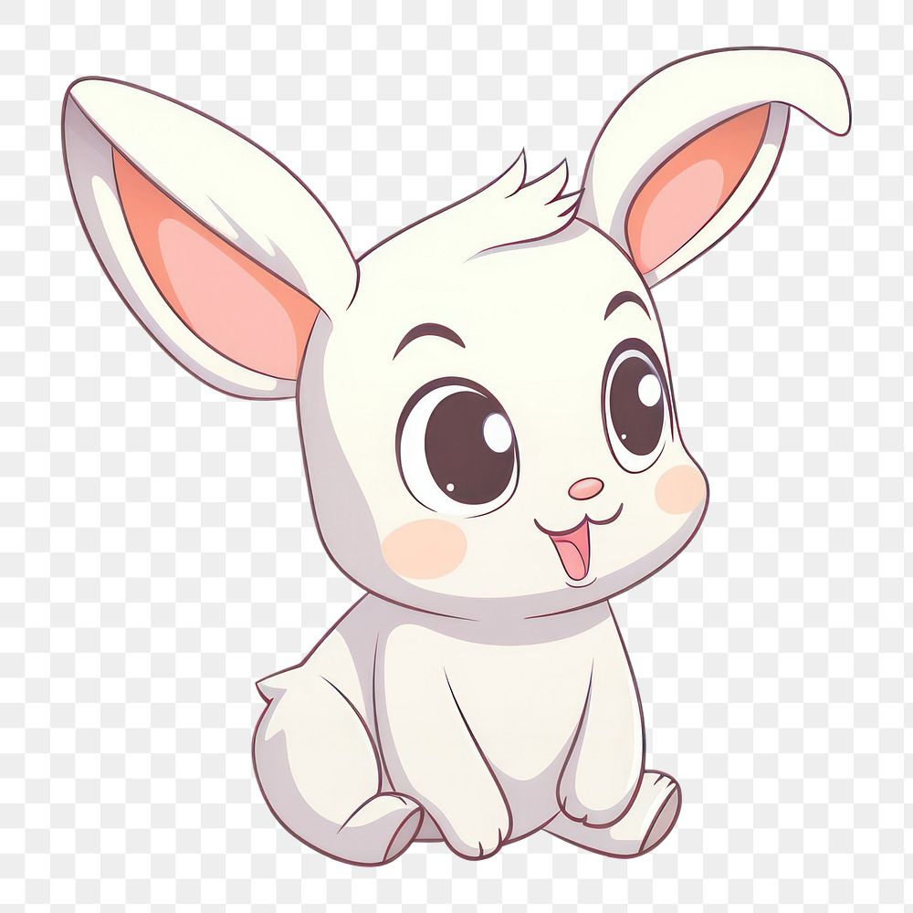 Cute baby Rabbit cartoon drawing animal.