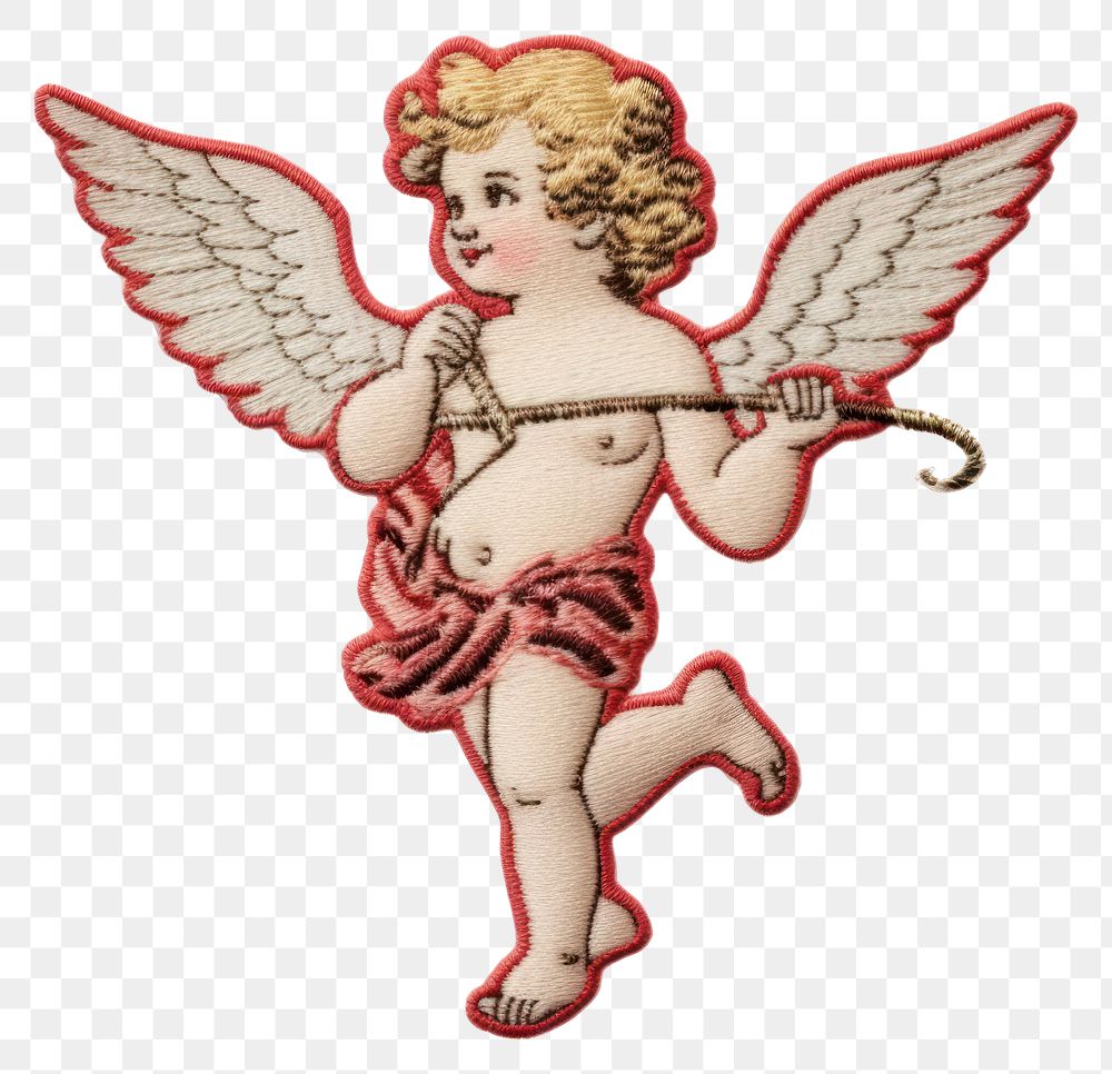 PNG Cupid white background representation spirituality.