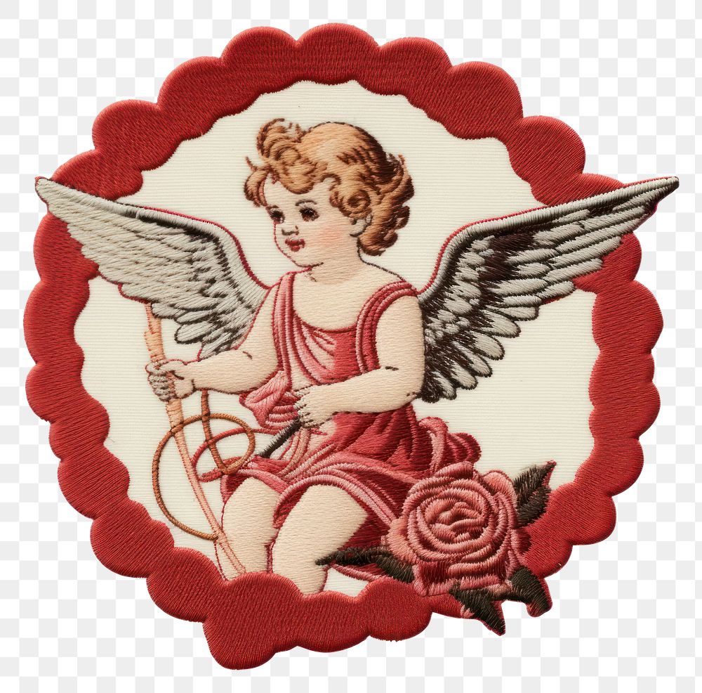 PNG Cupid angel red representation.