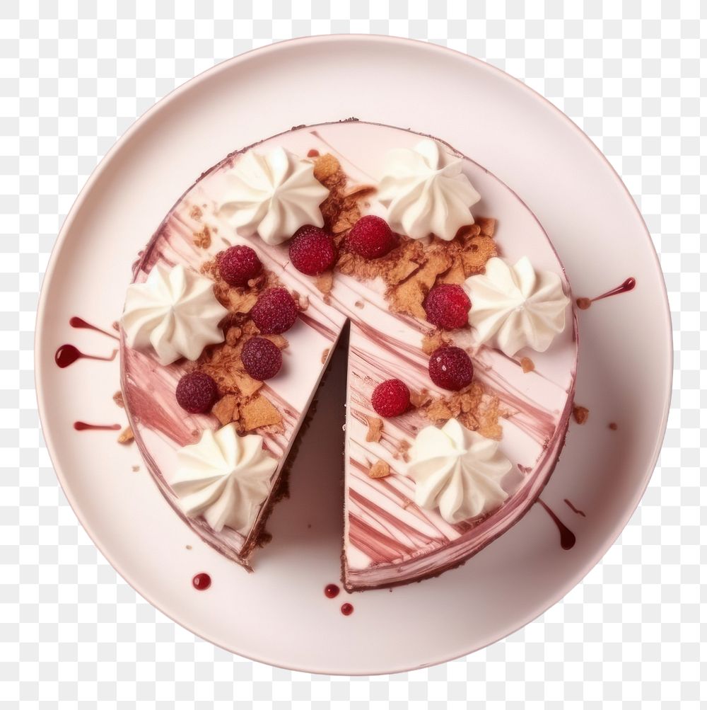 PNG Cake dessert cream plate.