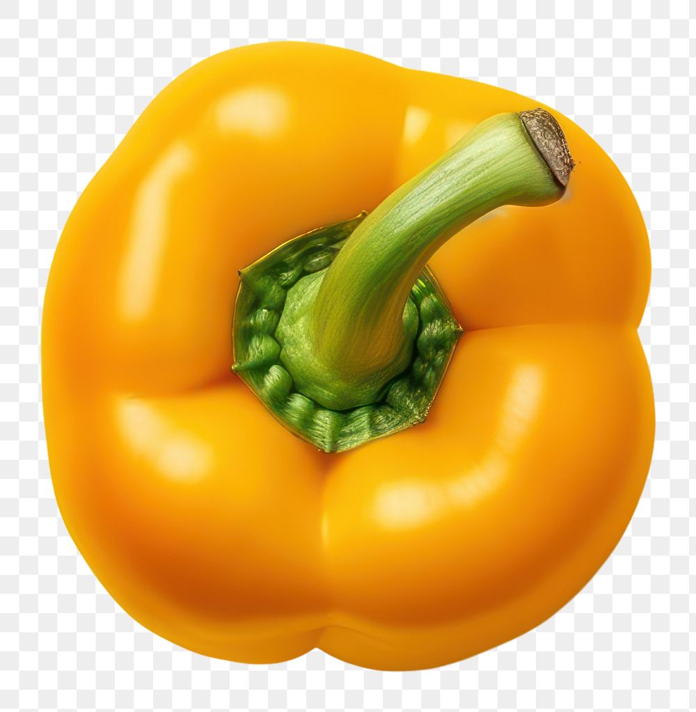 PNG Fresh red bell pepper vegetable yellow plant.
