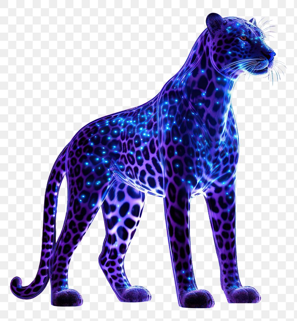 PNG Neon Cheetah wildlife cheetah leopard.