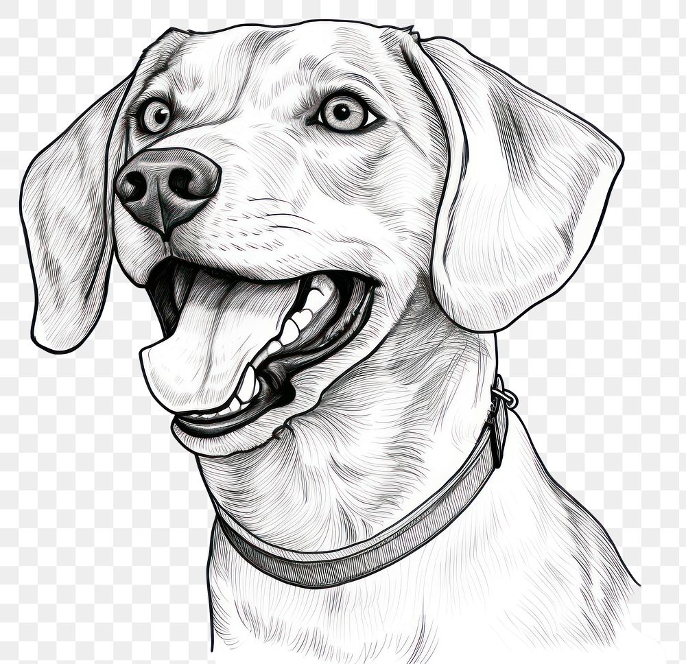 PNG Beagle sketch drawing animal.