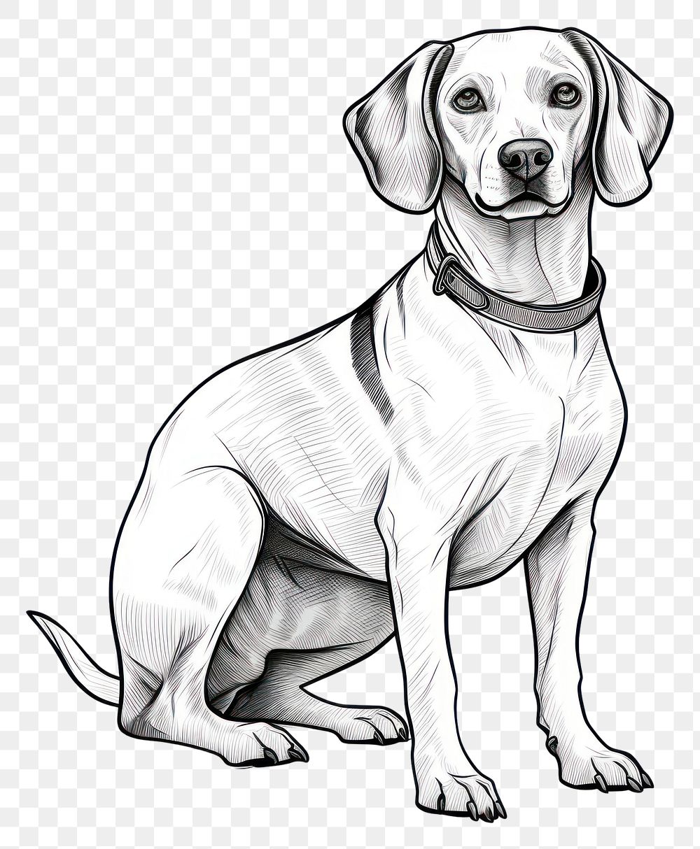 PNG Beagle sketch drawing animal.