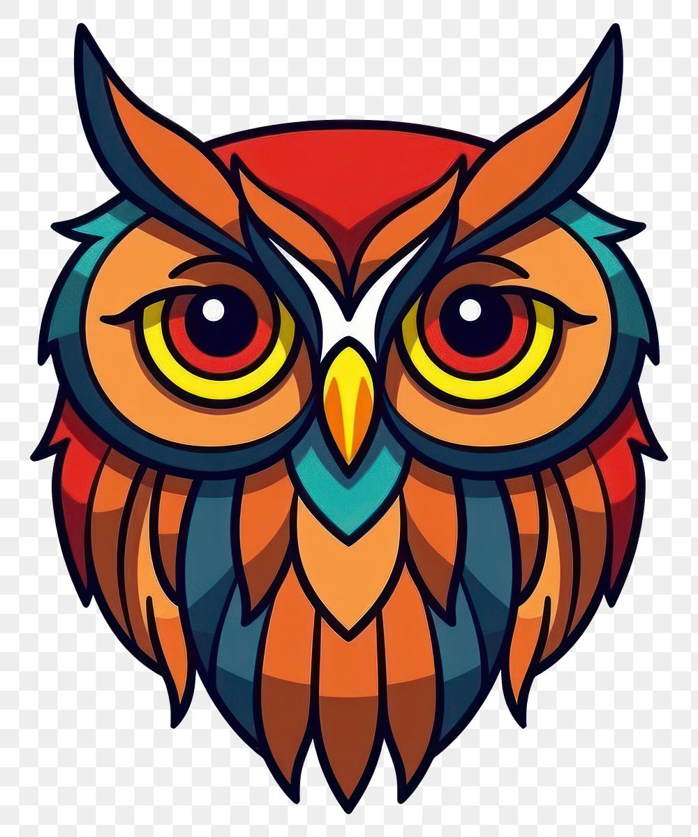 PNG Owl outline sketch animal bird white background.