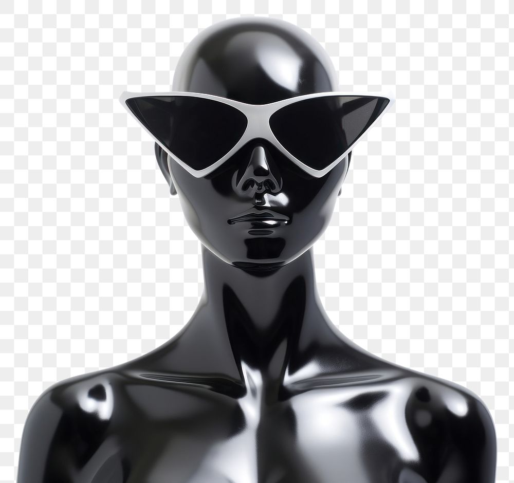 PNG Black mask shape sunglasses accessories monochrome mannequin