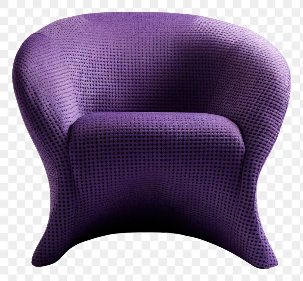 PNG Purple fabric chair furniture armchair simplicity.