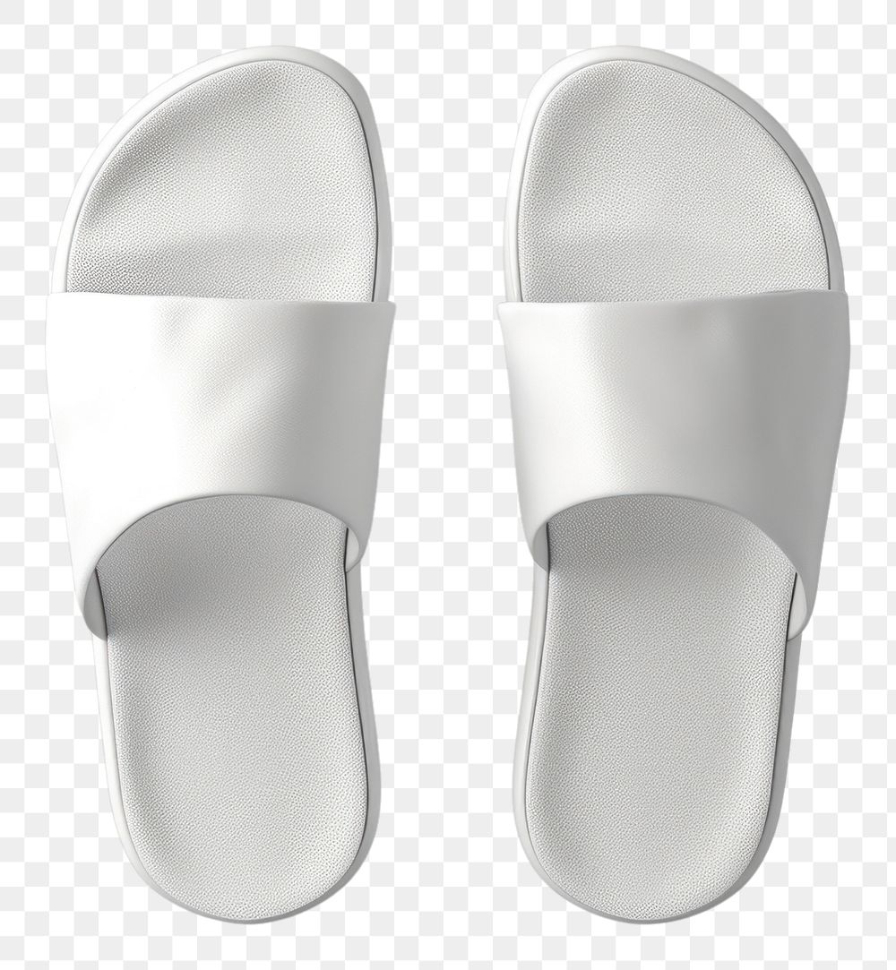 PNG Sandals shoe mockup footwear white flip-flops.