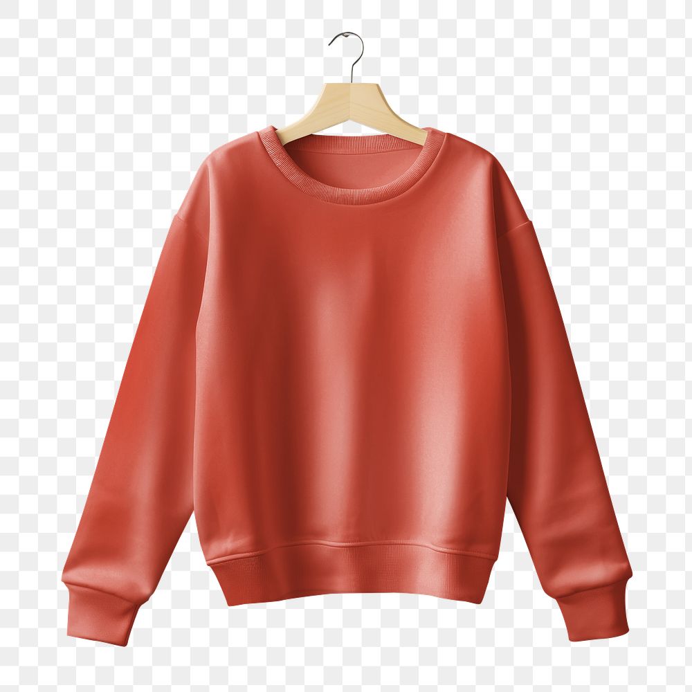 Winter sweater png, transparent mockup