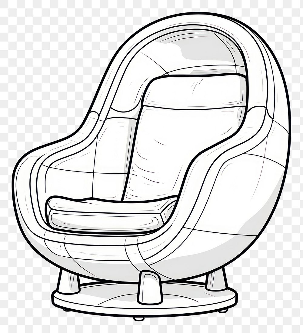 PNG Space age chair sketch furniture drawing.