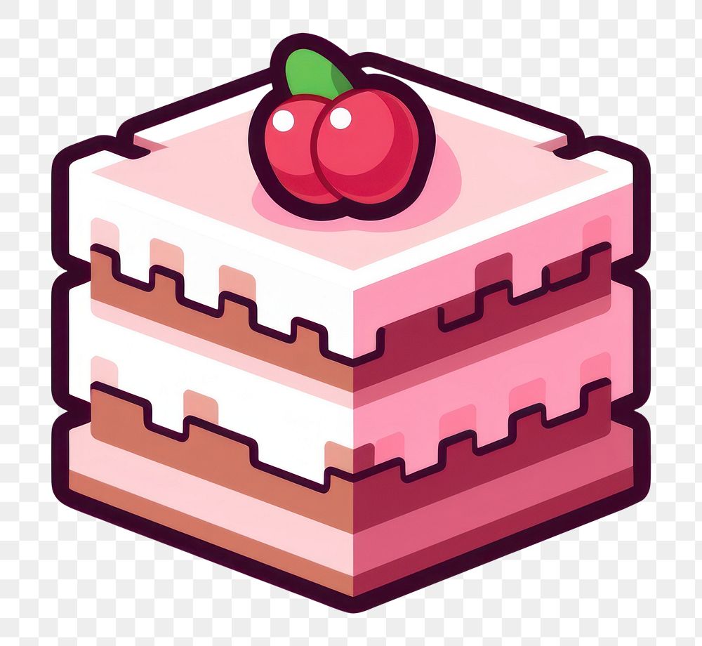 PNG Fruit cake pixel dessert food confectionery.