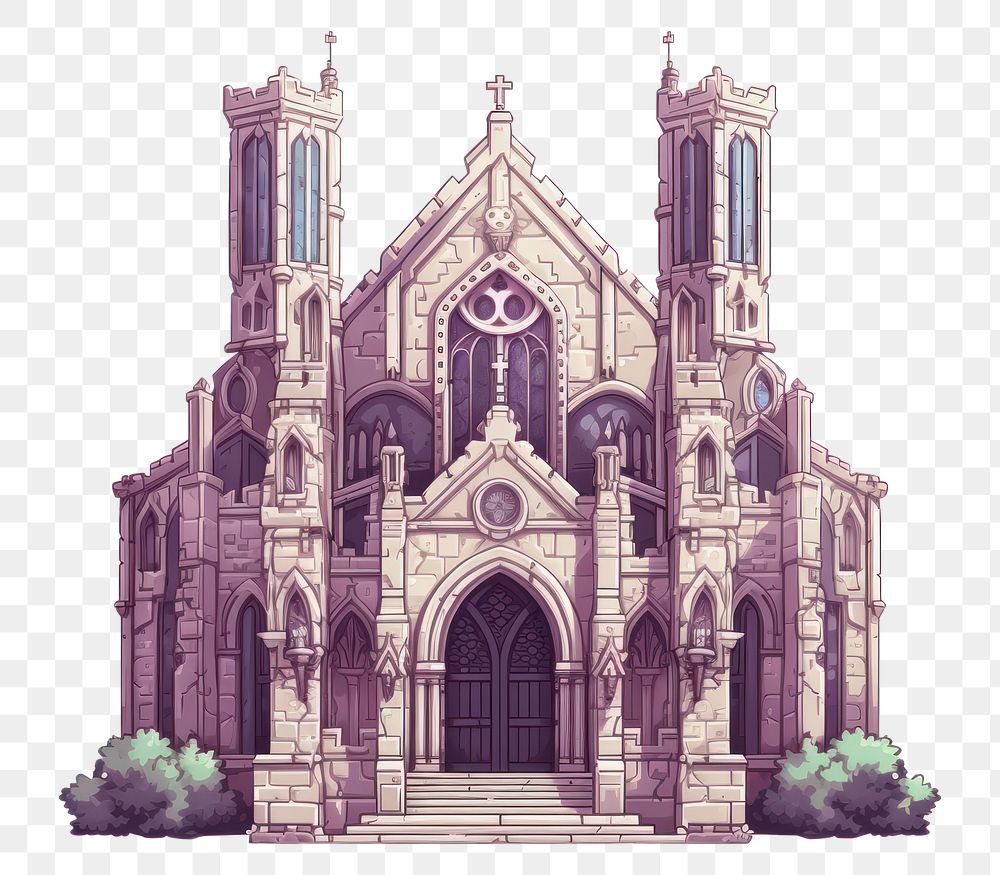 PNG Gothic architecture pixel building tower art.