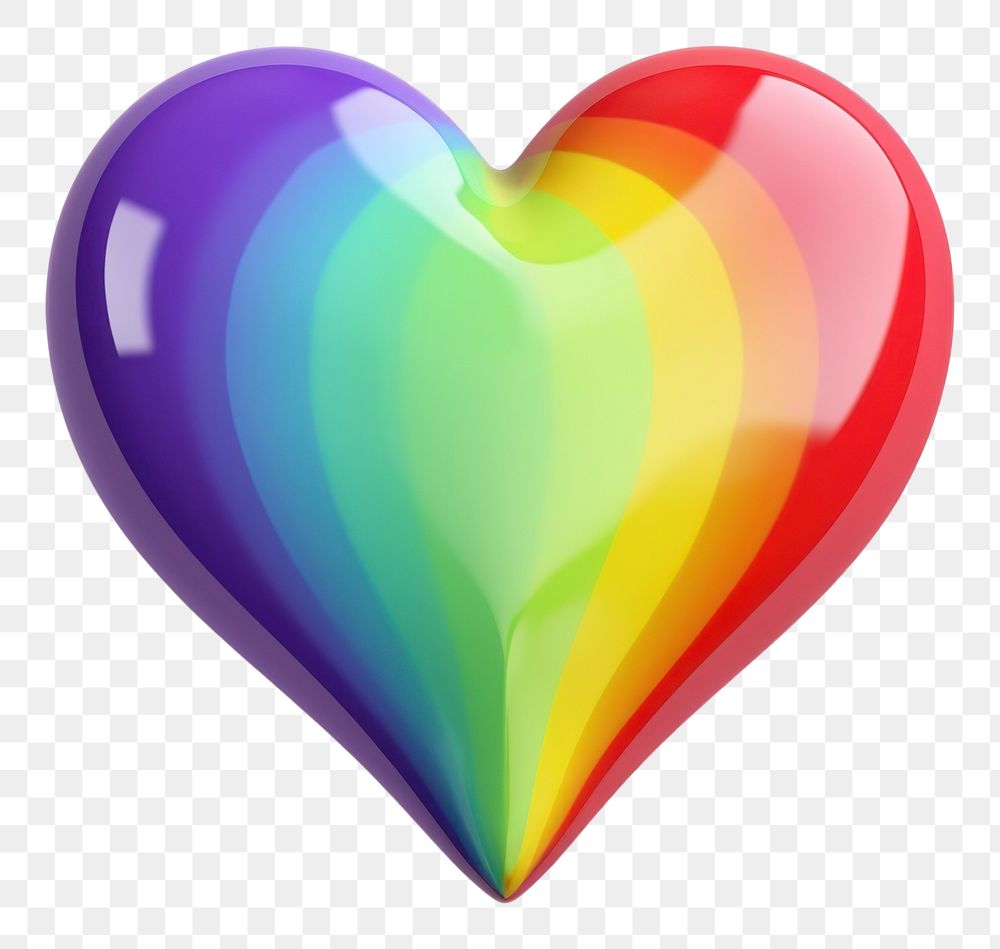 PNG Rainbow heart white background creativity spectrum.