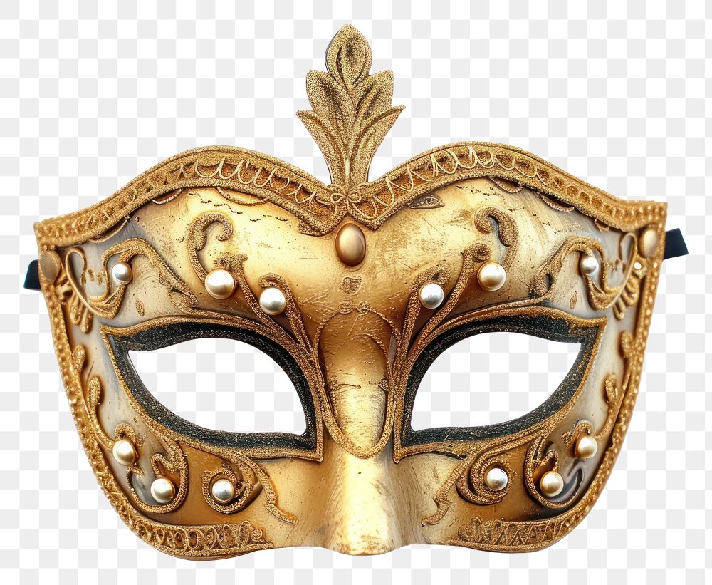PNG Gold carnival Venetian mask jewelry white background venetian mask.