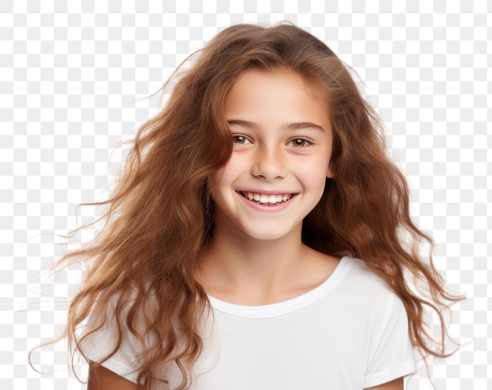 PNG Portrait of positive cheerful pretty girl portrait smile photo.