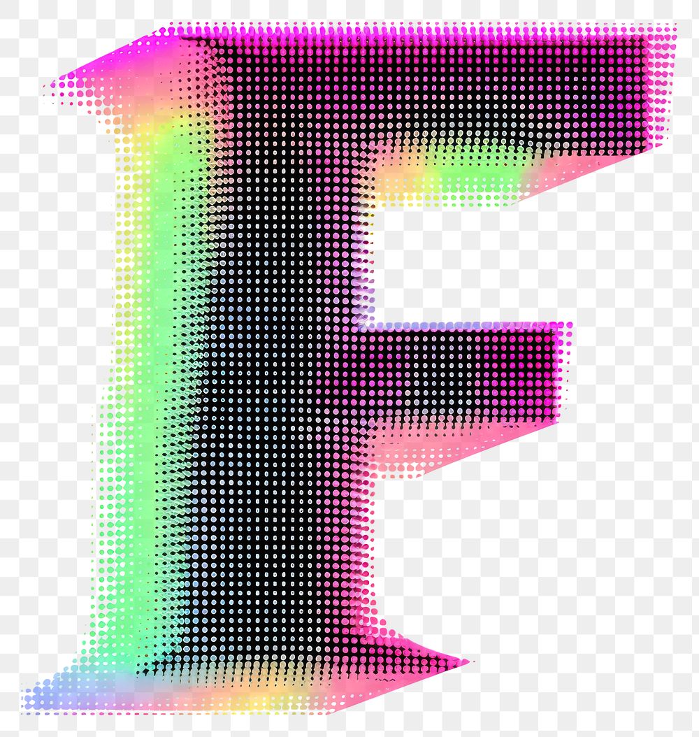 PNG Gradient blurry letter E purple shape font.