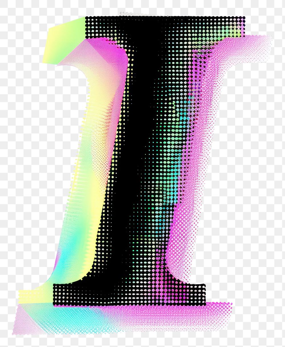 PNG Gradient blurry letter I font text pink.