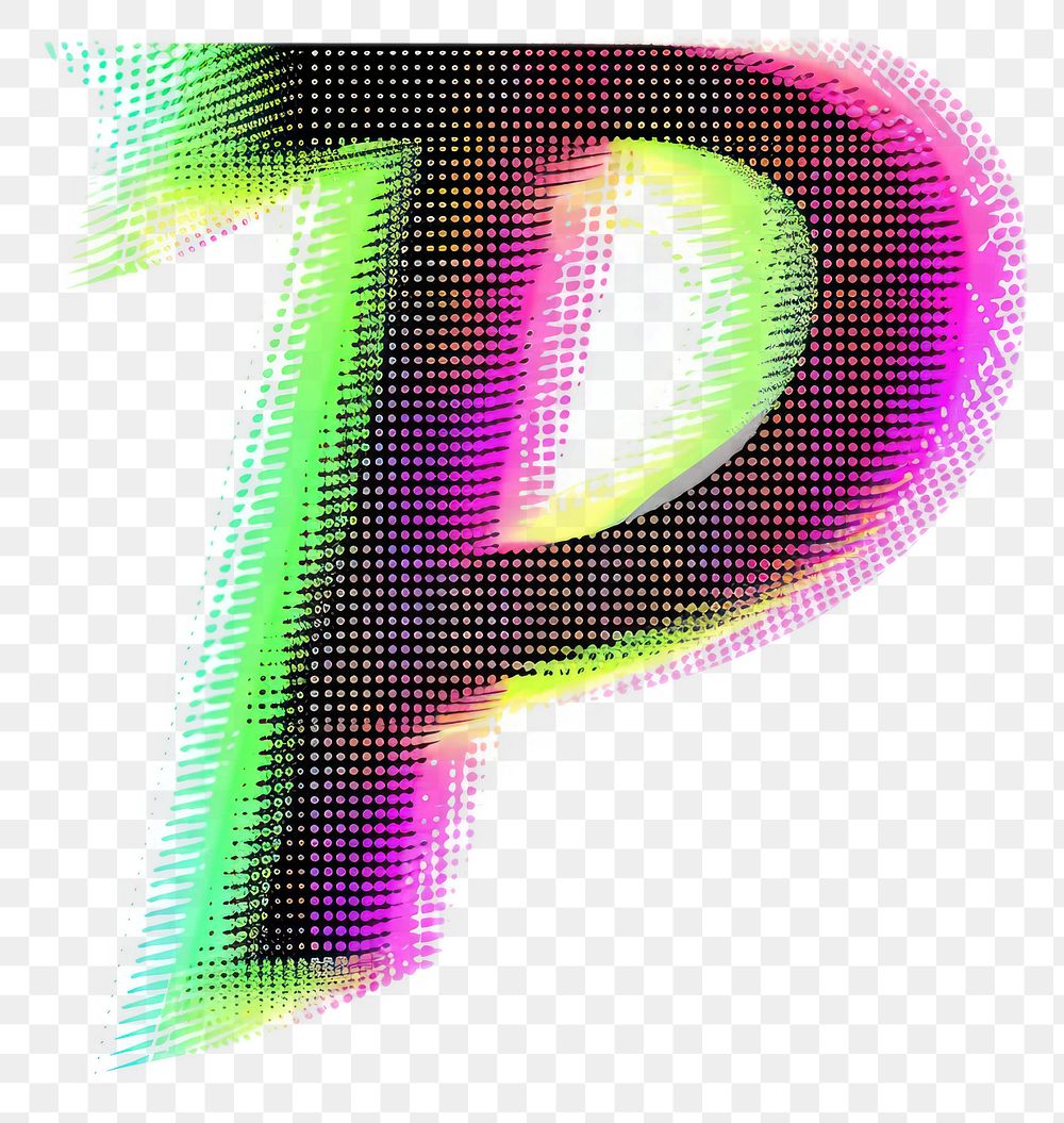PNG Gradient blurry letter P font text pink.
