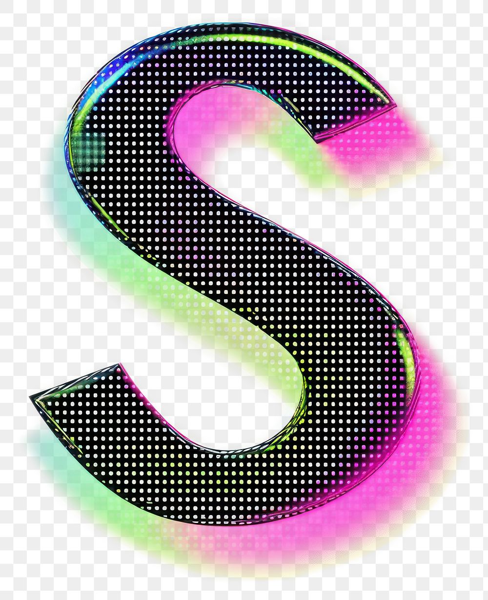 PNG Gradient blurry letter S number shape green.