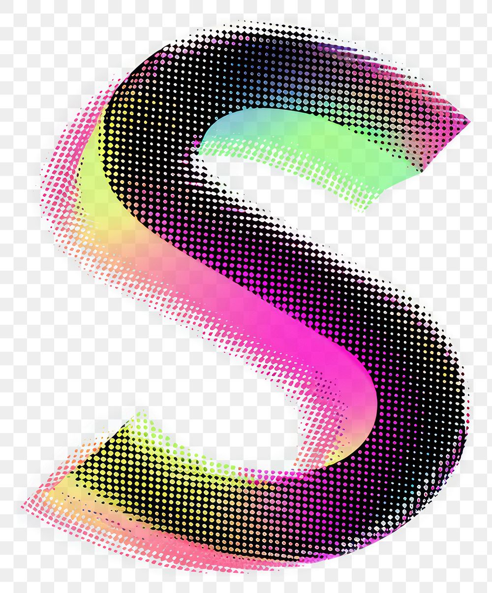 PNG Gradient blurry letter S purple shape font.