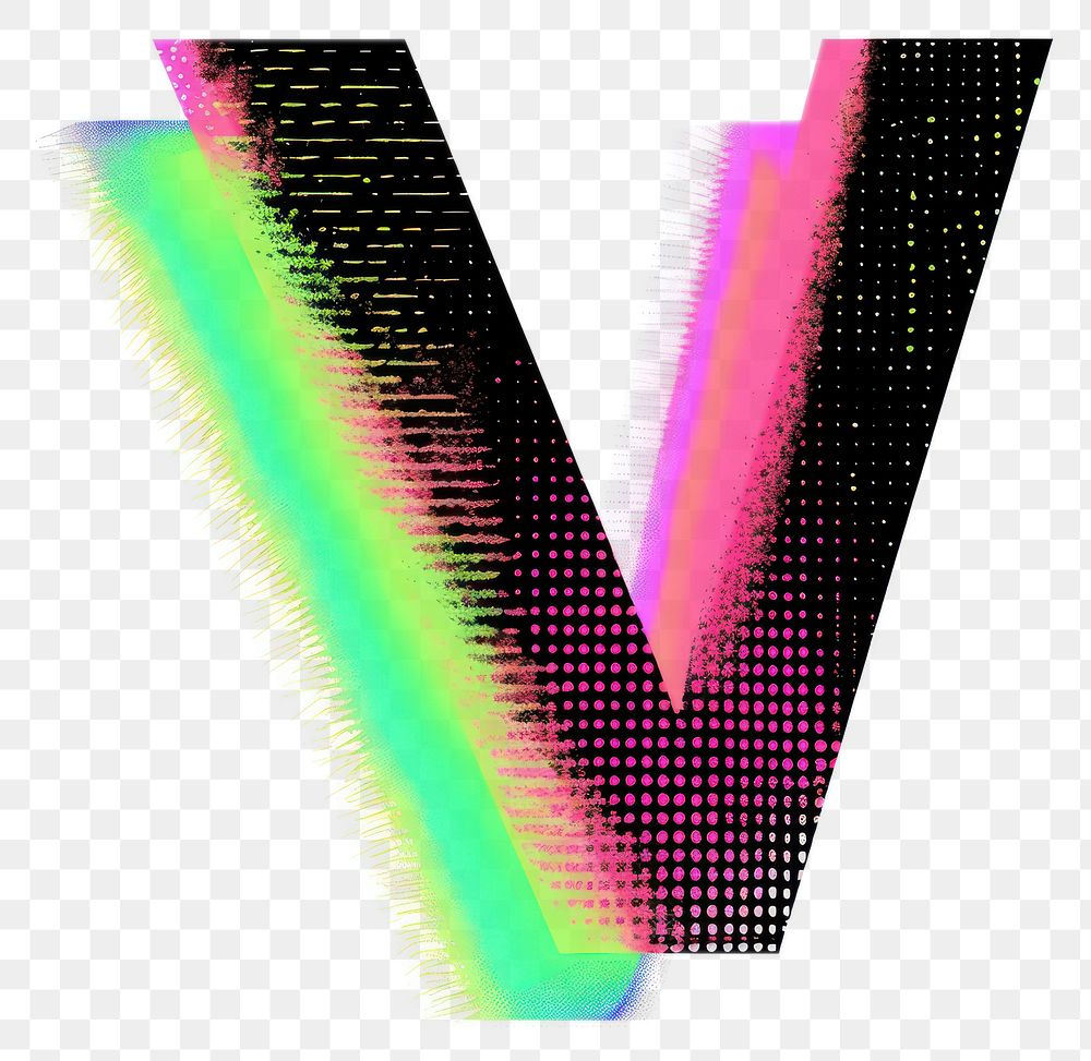 PNG Gradient blurry letter V font pink white background.