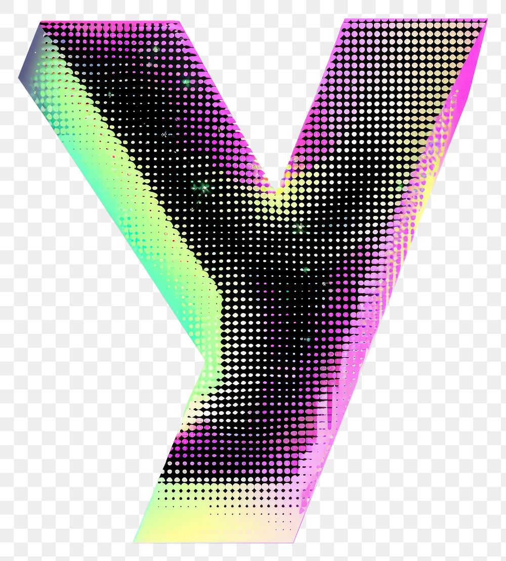 PNG Gradient blurry letter Y purple shape font.