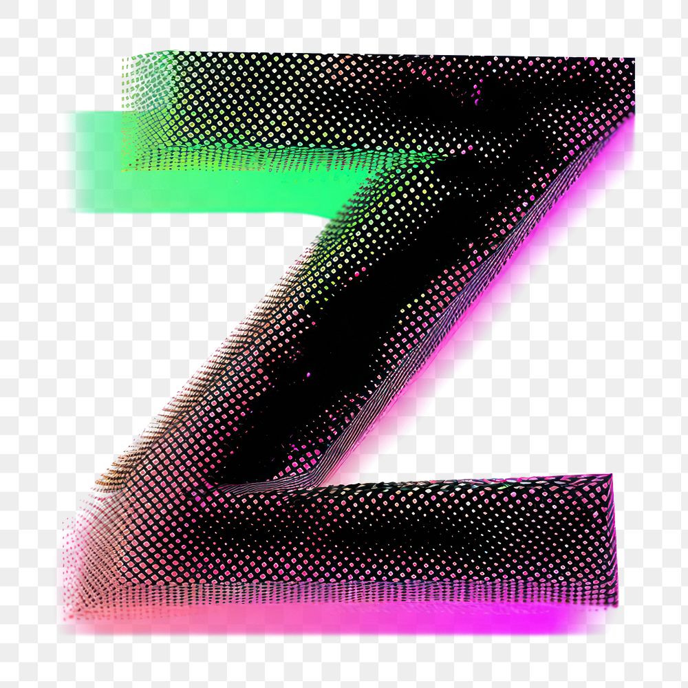 PNG Gradient blurry letter Z number font text.