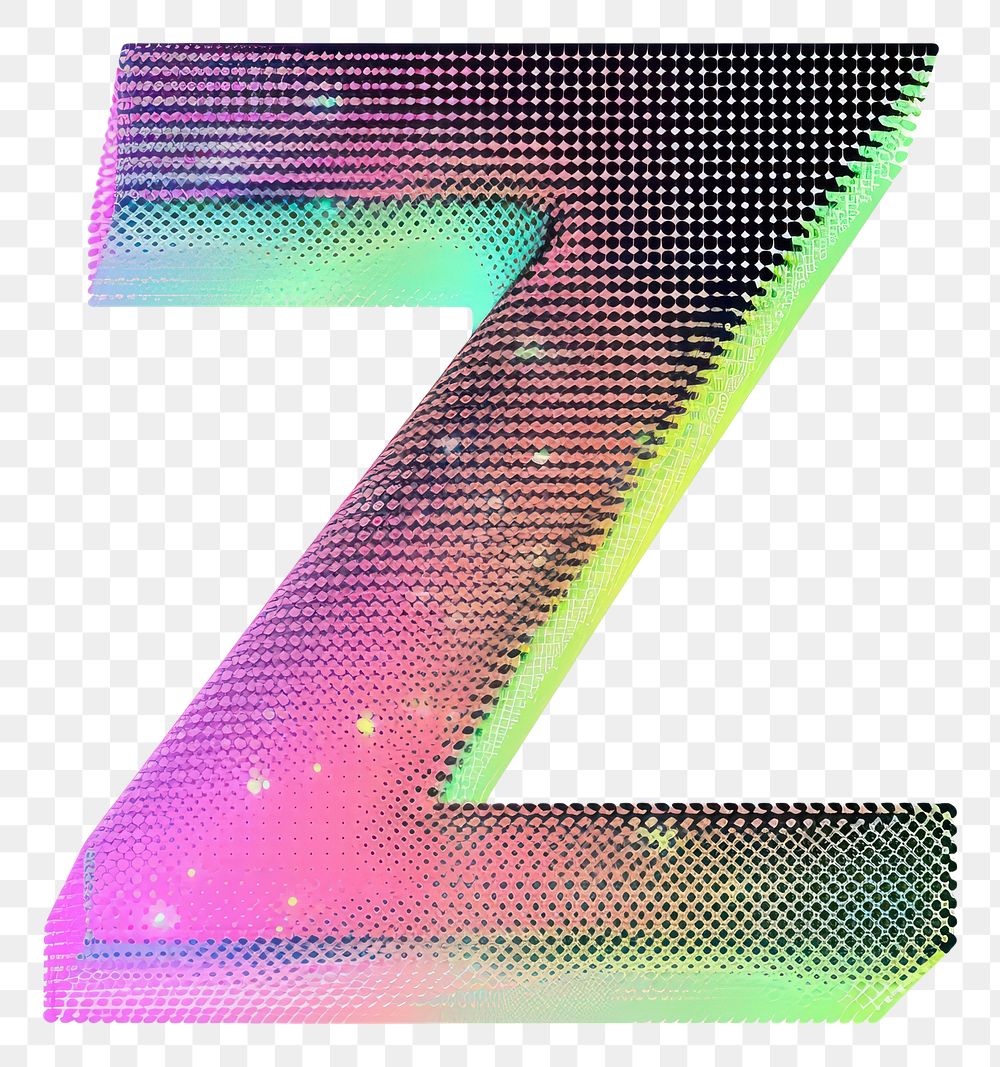 PNG Gradient blurry letter Z green font text.