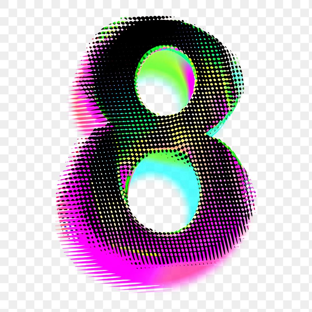 PNG Number purple shape green.