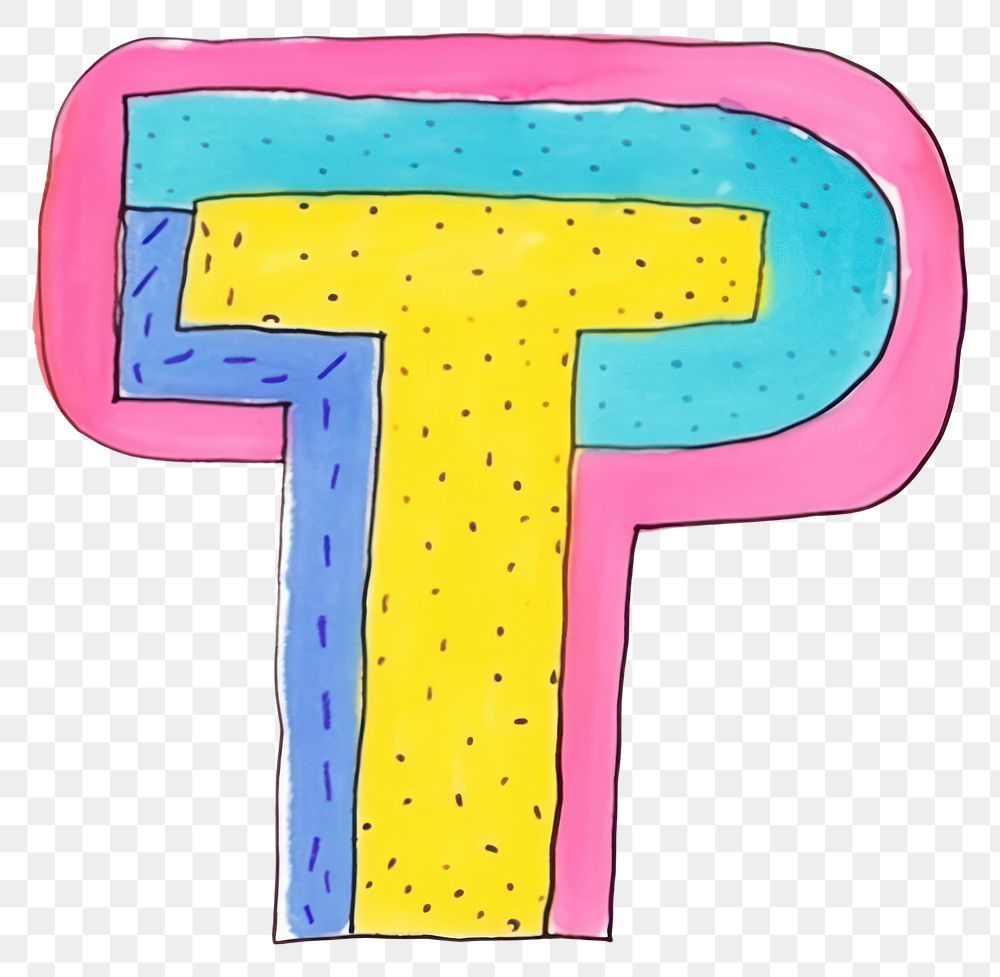 PNG Letter T vibrant colors text alphabet symbol.