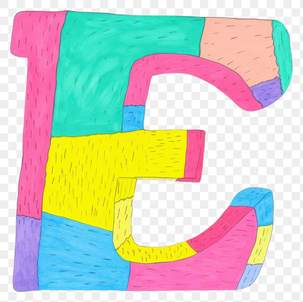 PNG Letter E vibrant colors text alphabet number.