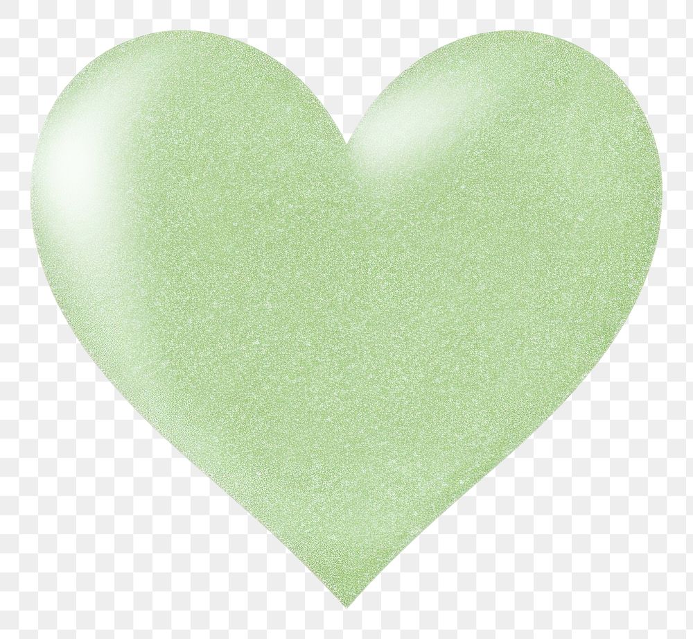 PNG Cute heart icon jewelry shape green.