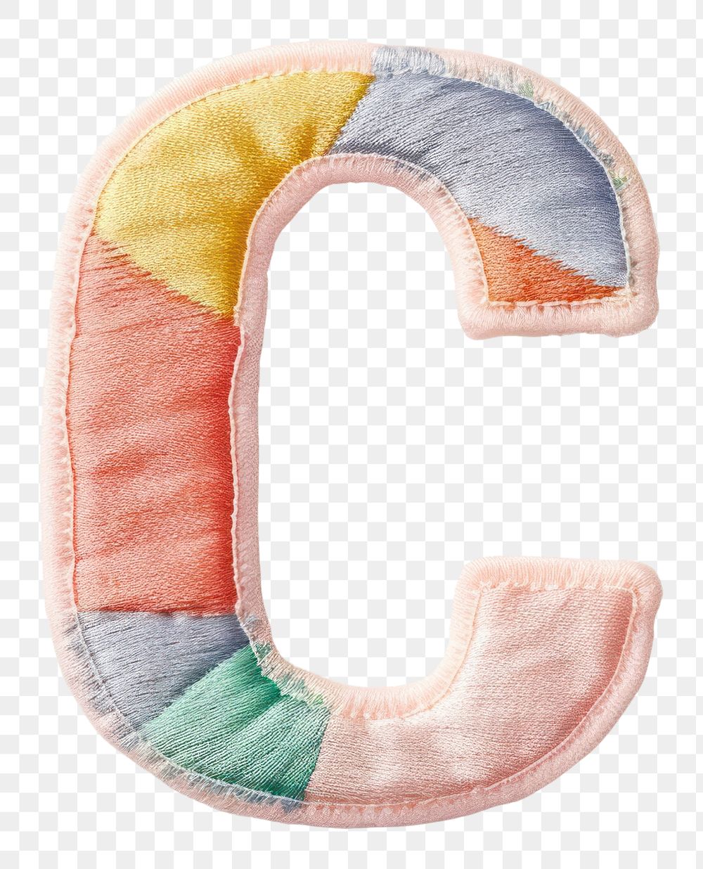 PNG Patch letter C pattern white background creativity.