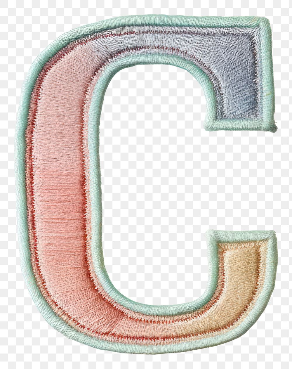 PNG Patch letter C white background creativity textile.