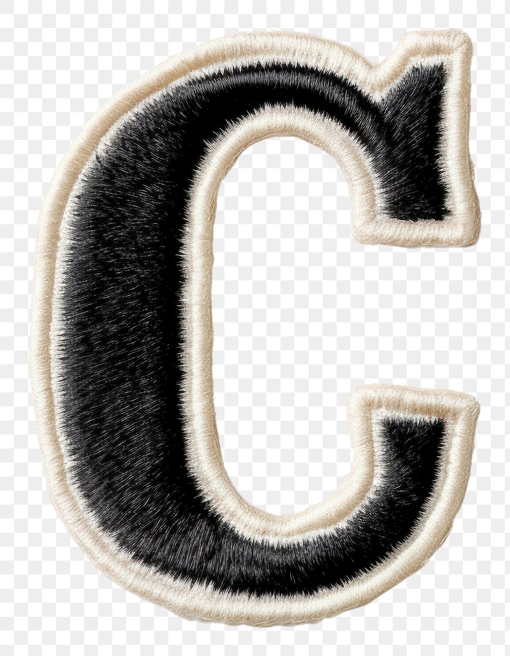 PNG Patch letter C number text white background.