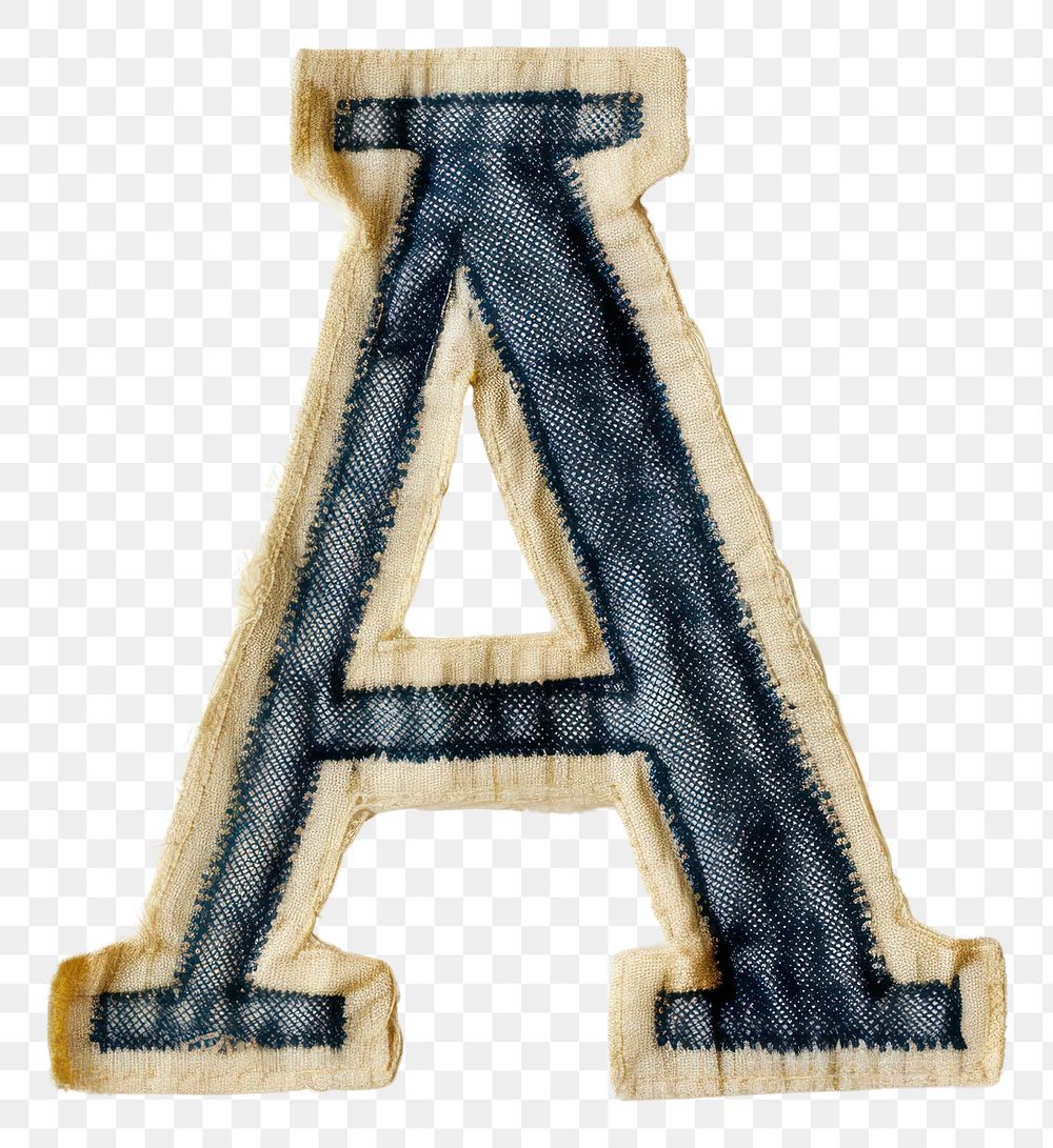 PNG Patch letter A white background pattern textile.