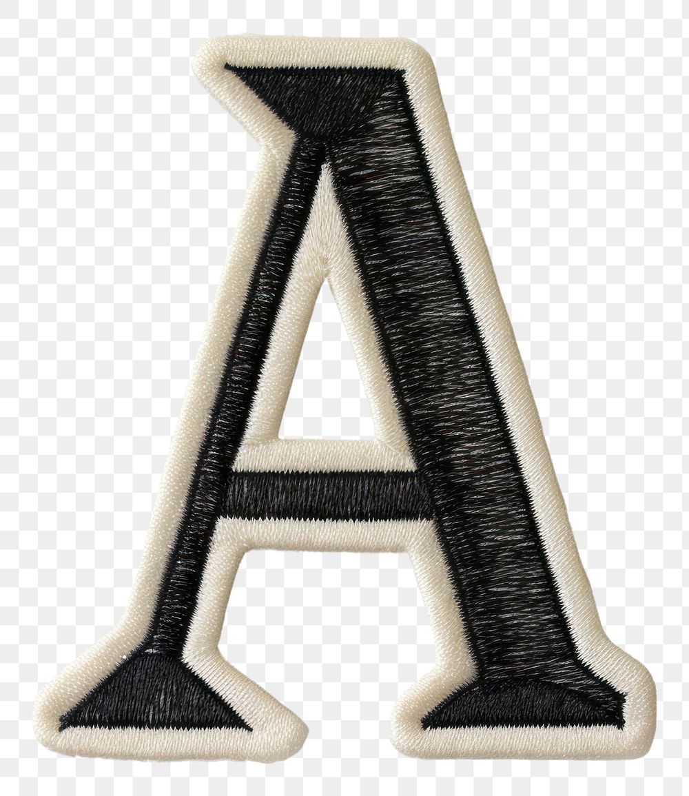 PNG Patch letter A text white background alphabet.