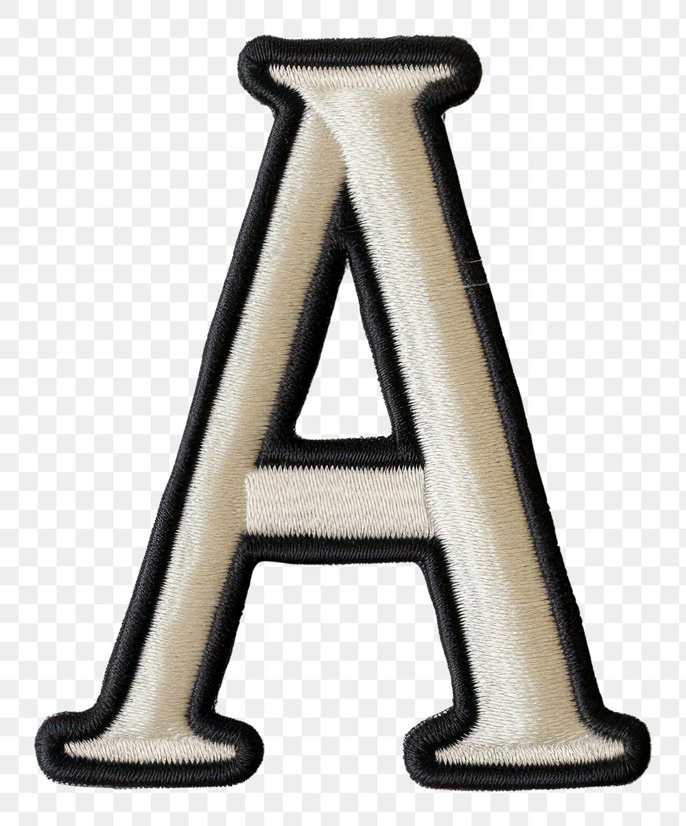 PNG Patch letter A text white background alphabet.