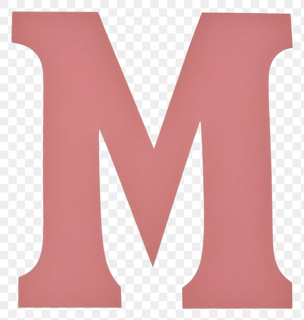 PNG Letter M cut paper text alphabet logo.