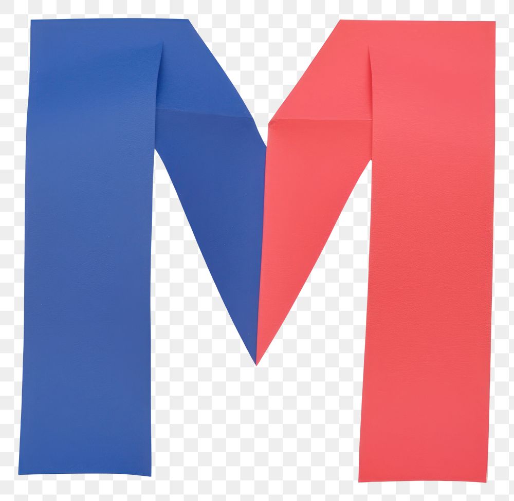 PNG Letter M cut paper text white background patriotism.