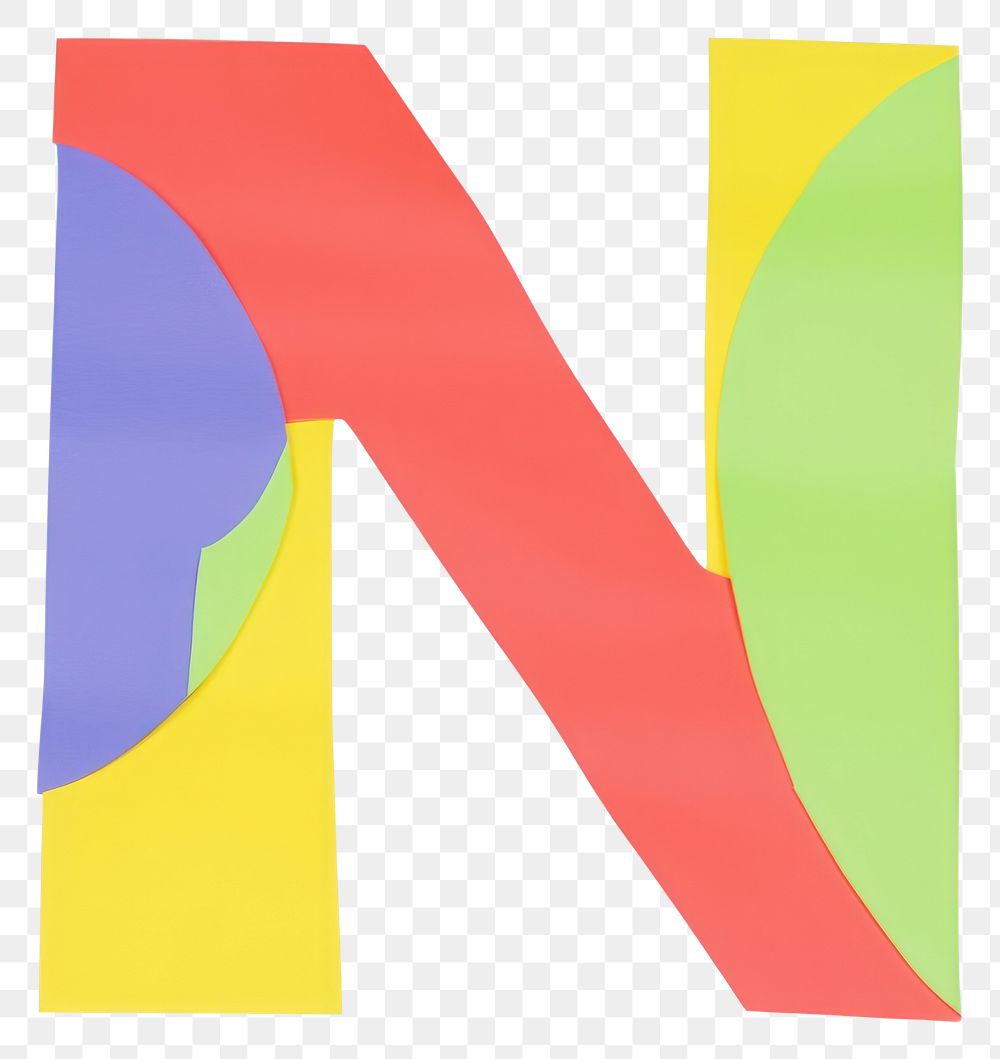 PNG Letter N cut paper text number white background.