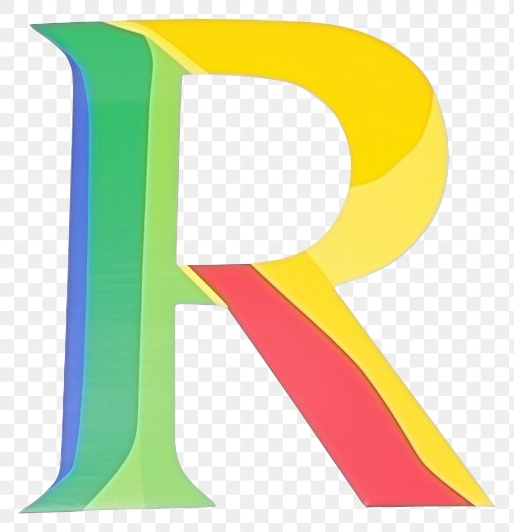 PNG Letter R paper cut text alphabet symbol.