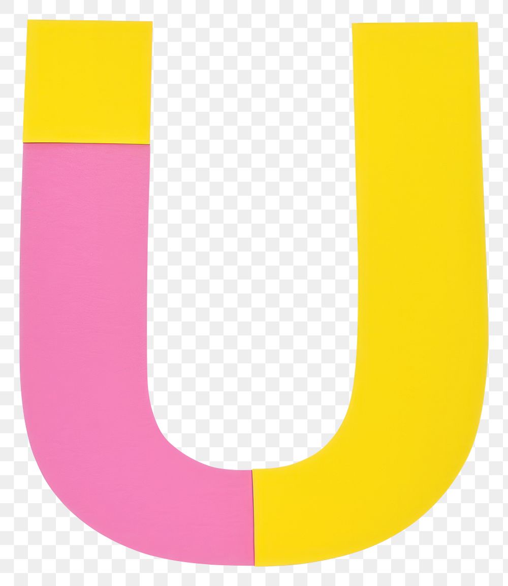 PNG Letter U cut paper number text white background.